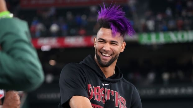 Lourdes Gurriel Jr before game 2 of the World Series